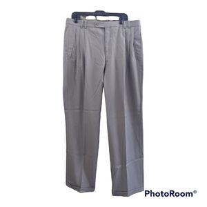 Alan Stuart pale gray wool slacks 37" waist 34" inseam EUC